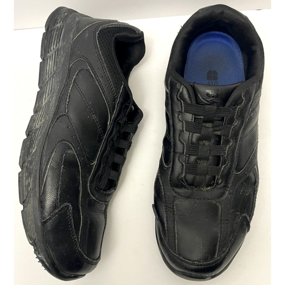 SHOES FOR CREWS - Size 9 Women’s Gallery Black Leather Slip & Oil Resistant - Picture 1 of 10